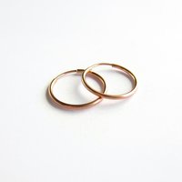 Single or Pair of 16mm 14K Rose Gold Filled Hoop Earrings ~ The Tiny Tree Frog Jewellery
