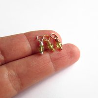 Peridot Gemstone Charm ~ August Birthstone ~ Handmade by The Tiny Tree Frog Jewellery