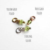 Peridot Gemstone Charm ~ August Birthstone ~ Handmade by The Tiny Tree Frog Jewellery