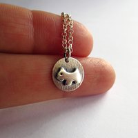 Cute Terrier Dog Necklace ~ Fine Silver and Sterling Silver ~ Handmade by The Tiny Tree Frog Jewellery