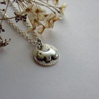 Cute Terrier Dog Necklace ~ Fine Silver and Sterling Silver ~ Handmade by The Tiny Tree Frog Jewellery