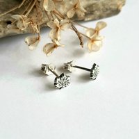 Oxidised Fine Silver Maple Leaf Stud Earrings ~ Handmade by The Tiny Tree Frog Jewellery