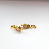 14K Gold Filled Wire Wrapped Bead Charm ~ Shiny or Frosted Stardust Finish ~ Handmade by The Tiny Tree Frog Jewellery