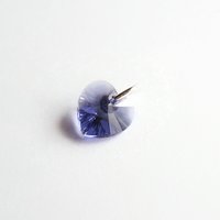 Small Lilac Purple Crystal Heart Charm ~ Handmade by The Tiny Tree Frog Jewellery