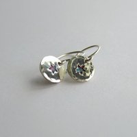 Hand Stamped Star Drop Earrings ~ 925 Sterling Silver ~ Handmade by The Tiny Tree Frog Jewellery