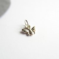 Tiny Fine Silver Bee Charm ~ Handmade by The Tiny Tree Frog Jewellery