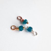 Neon Apatite Gemstone Charm ~ Handmade by The Tiny Tree Frog Jewellery