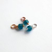 Neon Apatite Gemstone Charm ~ Handmade by The Tiny Tree Frog Jewellery
