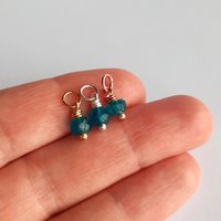 Neon Apatite Gemstone Charm ~ Handmade by The Tiny Tree Frog Jewellery