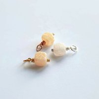 Frosted Cracked Agate Gemstone Cube Charm ~ Handmade by The Tiny Tree Frog Jewellery