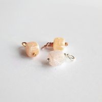 Frosted Cracked Agate Gemstone Cube Charm ~ Handmade by The Tiny Tree Frog Jewellery