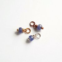 Tiny Tanzanite Gemstone Charm ~ December Birthstone ~ Handmade by The Tiny Tree Frog Jewellery