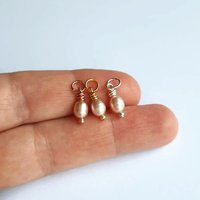 Small Pink Freshwater Pearl Charm ~ June Birthstone ~ Handmade by The Tiny Tree Frog Jewellery