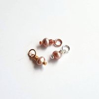 Tiny Pink Freshwater Pearl Charm ~ June Birthstone ~ Handmade by The Tiny Tree Frog Jewellery