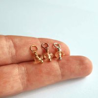 Pale Yellow Citrine Gemstone Charm ~ November Birthstone ~ Handmade by The Tiny Tree Frog Jewellery