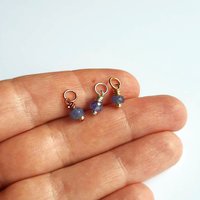 Tiny Tanzanite Gemstone Charm ~ December Birthstone ~ Handmade by The Tiny Tree Frog Jewellery