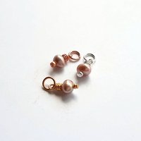 Tiny Pink Freshwater Pearl Charm ~ June Birthstone ~ Handmade by The Tiny Tree Frog Jewellery