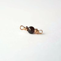 Tiny Red Garnet Gemstone Connector ~ January Birthstone ~ Handmade by The Tiny Tree Frog Jewellery