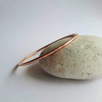 Boho hammered copper stacking bangle, handmade by The Tiny Tree Frog Jewellery