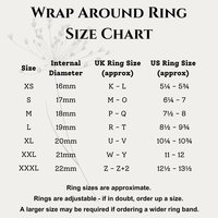 Sterling Silver Hammer Textured Wrap Around Ring - Adjustable Wraparound Thumb Ring