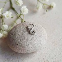Teeny Tiny Sterling Silver Initial Charm ~ Heart Shaped Initial Letter Charm ~ 5mm Small Heart Charm - Little Add On for Necklace / Bracelet