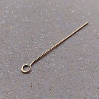 Handmade Gold Filled Eye Pins ~ Pair or Set of 10 ~ Open Loop Eyepins for Jewellery Making ~ Choose Gauge / Length (1, 2, 3 or 4 Inch)