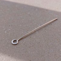 Handmade Recycled 925 Sterling Silver Eye Pins ~ Pair or Set of 10 ~ Open Loop Eyepins ~ Choose Gauge / Length (1, 2, 3 or 4 Inch)