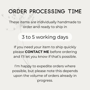 The Tiny Tree Frog Jewellery order processing time infographic