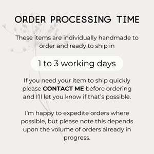 The Tiny Tree Frog Jewellery order processing time infographic