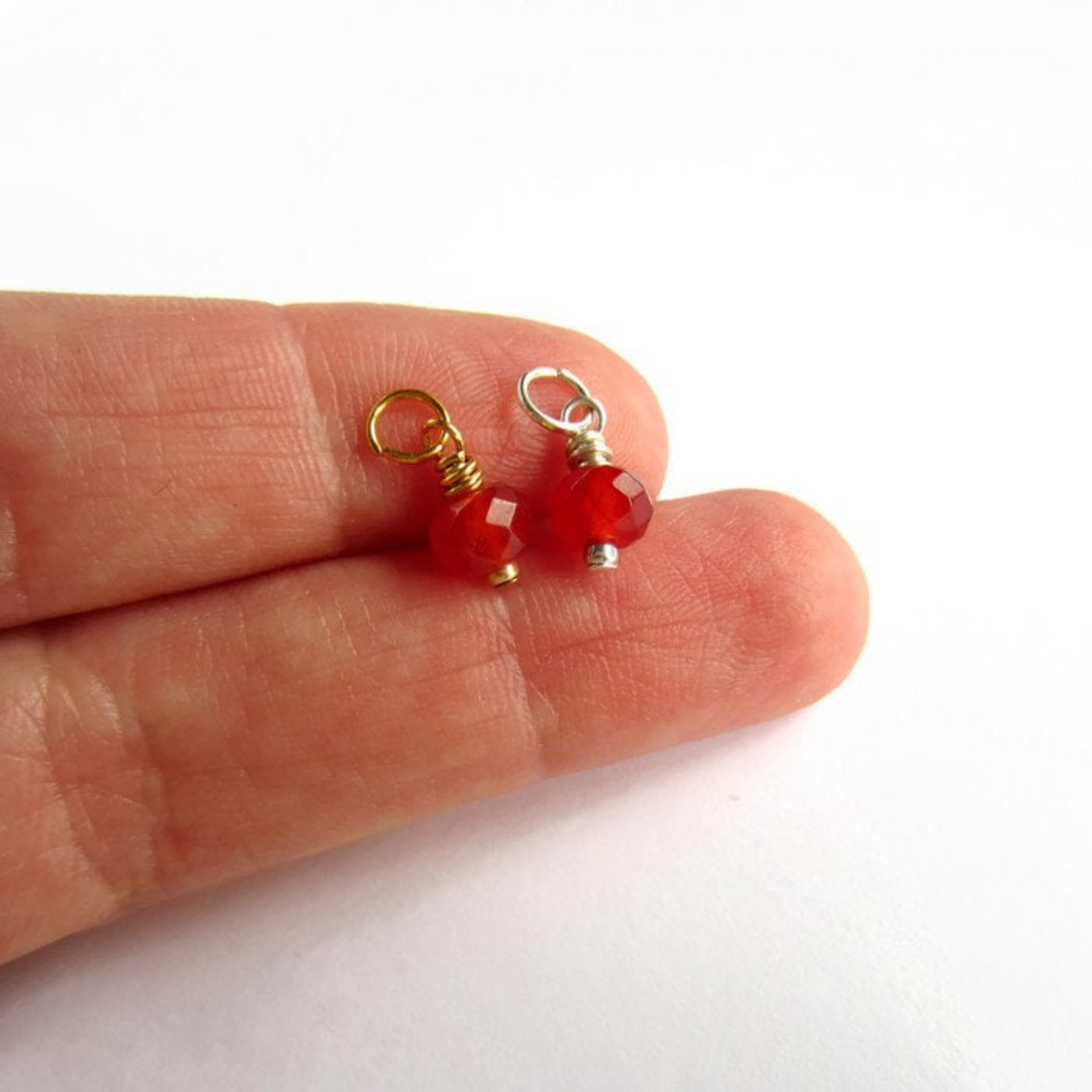 Carnelian Gemstone Charm ~ Handmade by The Tiny Tree Frog Jewellery