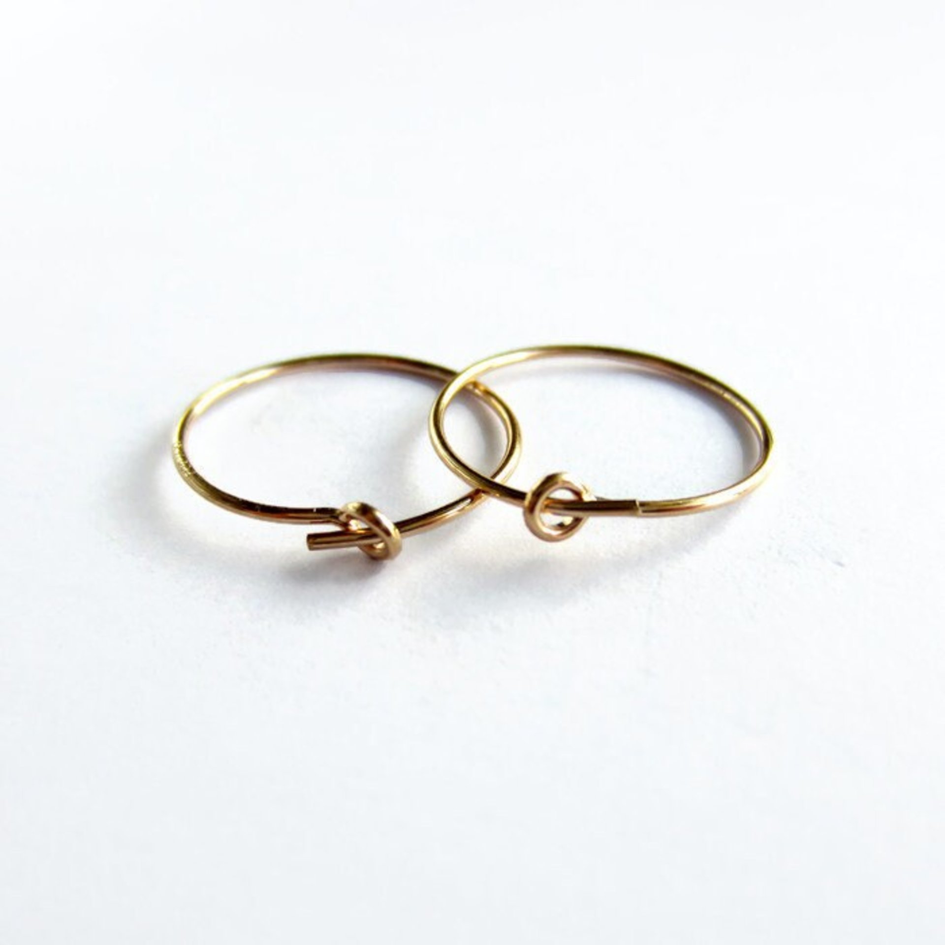Single or Pair of 15mm 14K Gold Filled Thin Hoop Earrings ~ The Tiny Tree Frog Jewellery