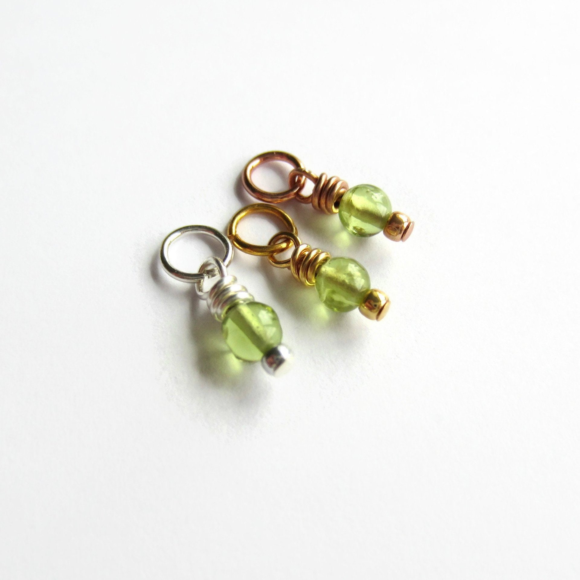 Peridot Gemstone Charm ~ August Birthstone ~ Handmade by The Tiny Tree Frog Jewellery