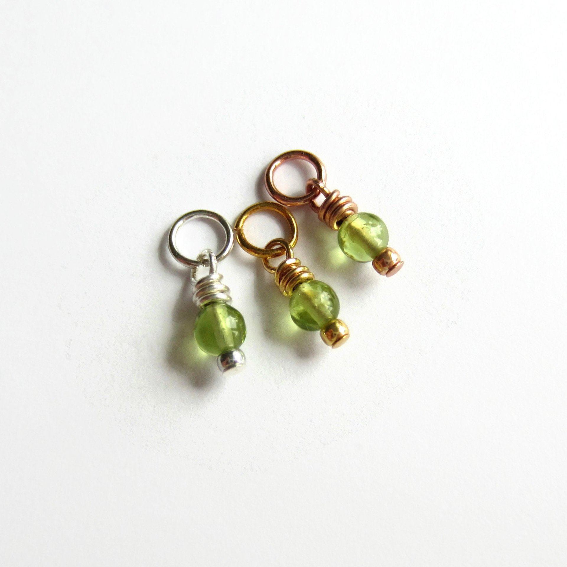 Peridot Gemstone Charm ~ August Birthstone ~ Handmade by The Tiny Tree Frog Jewellery