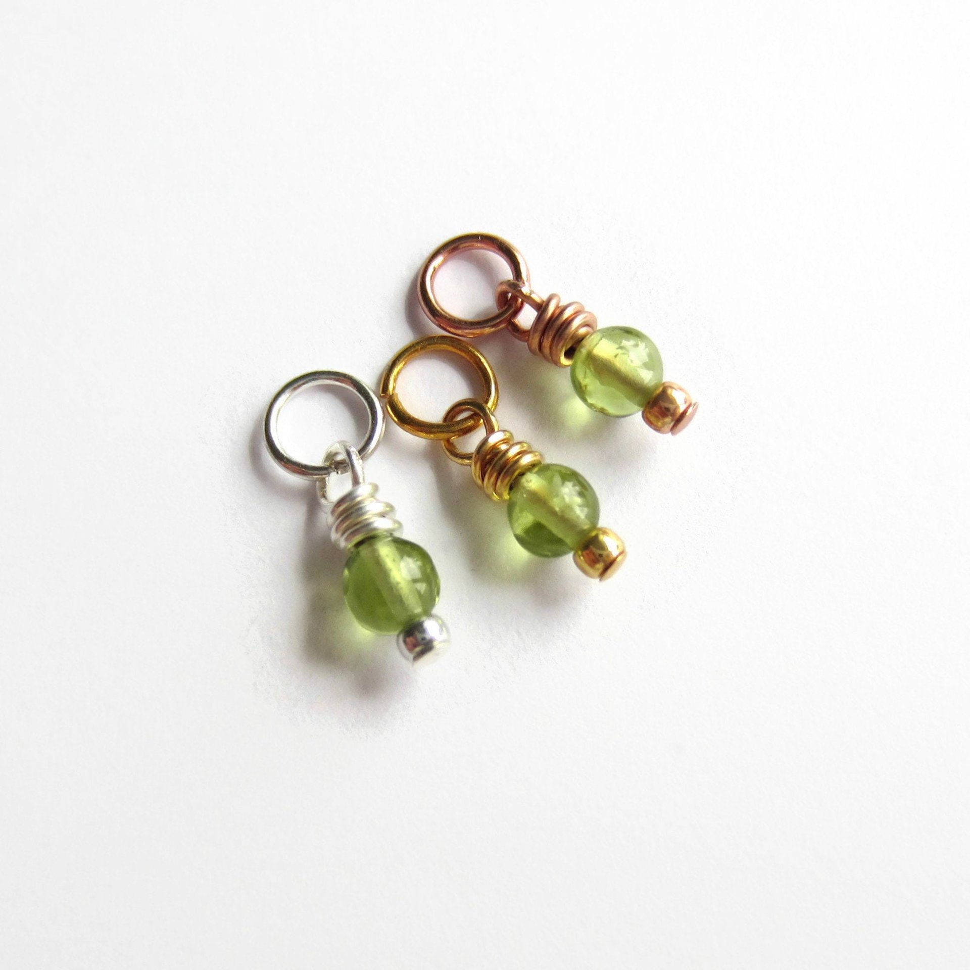 Peridot Gemstone Charm ~ August Birthstone ~ Handmade by The Tiny Tree Frog Jewellery