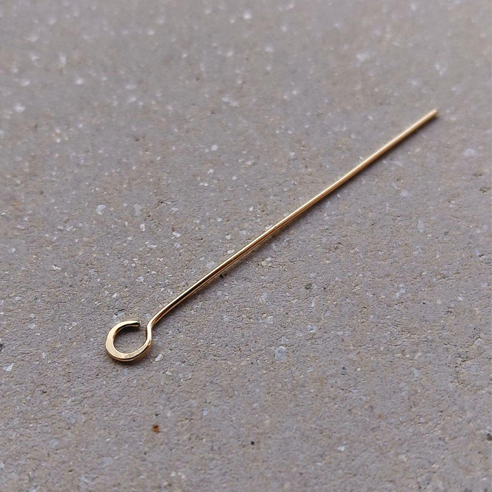 Handmade Gold Filled Eye Pins ~ Pair or Set of 10 ~ Open Loop Eyepins for Jewellery Making ~ Choose Gauge / Length (1, 2, 3 or 4 Inch)