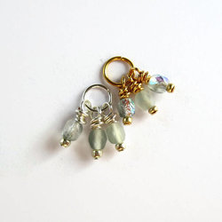 Frosted Crystal Czech Glass Triple Cluster Charm ~ Handmade by The Tiny Tree Frog Jewellery