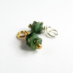 Emerald Gemstone Charm ~ May Birthstone ~ Handmade by The Tiny Tree Frog Jewellery