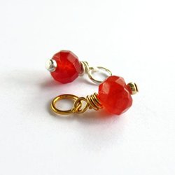 Carnelian Gemstone Charm ~ Handmade by The Tiny Tree Frog Jewellery
