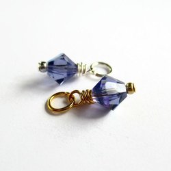 Tanzanite Purple Crystal Charm ~ Handmade by The Tiny Tree Frog Jewellery