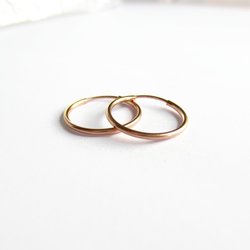 Single or Pair of 16mm 14K Rose Gold Filled Hoop Earrings ~ The Tiny Tree Frog Jewellery