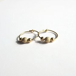 14 Carat Gold Filled Stardust Bead Hoop Earrings ~ Handmade by The Tiny Tree Frog Jewellery