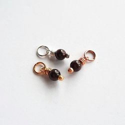 Garnet Gemstone Charm ~ January Birthstone ~ Handmade by The Tiny Tree Frog Jewellery