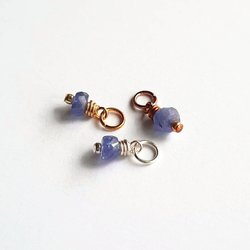 Tiny Tanzanite Gemstone Charm ~ December Birthstone ~ Handmade by The Tiny Tree Frog Jewellery