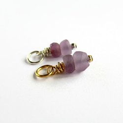 Raw Amethyst Gemstone Charm ~ February Birthstone ~ Handmade by The Tiny Tree Frog Jewellery