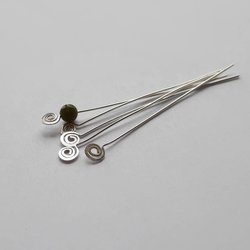 Recycled Sterling Silver Spiral End Headpins ~ Handmade by The Tiny Tree Frog Jewellery